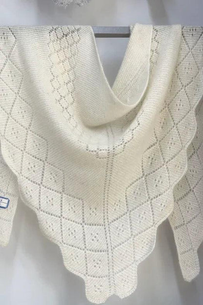 Andcopenhagen - Cashmeretøklæde - Triangle trinity stor 100% Cashmere - White - Stilkompagniet.dk