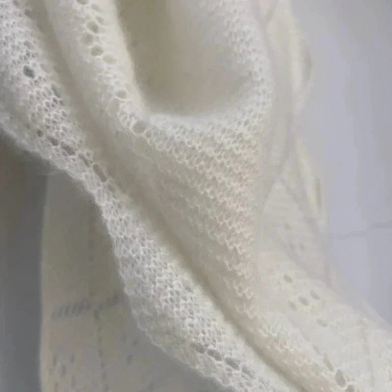 Andcopenhagen - Cashmeretøklæde - Triangle trinity stor 100% Cashmere - White - Stilkompagniet.dk