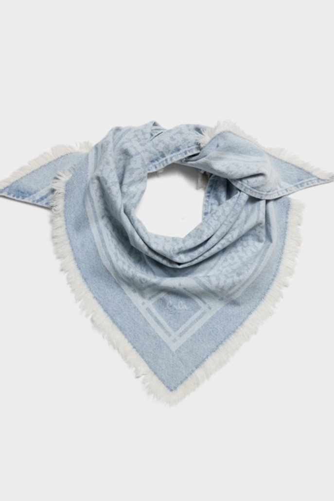 LALA BERLIN - Halstørklæde - Denim - Light blue - Triangle Toni