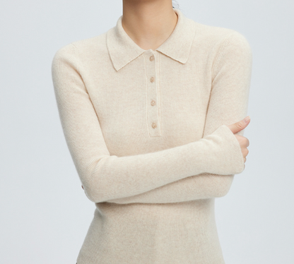 The Collection - Cashmere Polo - Creme - Selma