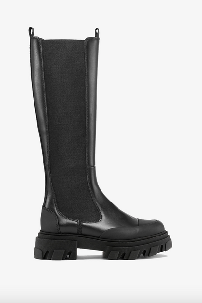 GANNI - Støvler - Black - Cleated High Boot - Chelsea