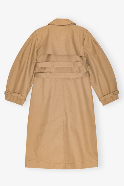 GANNI - Trenchcoat - Camel - Tiger's eye