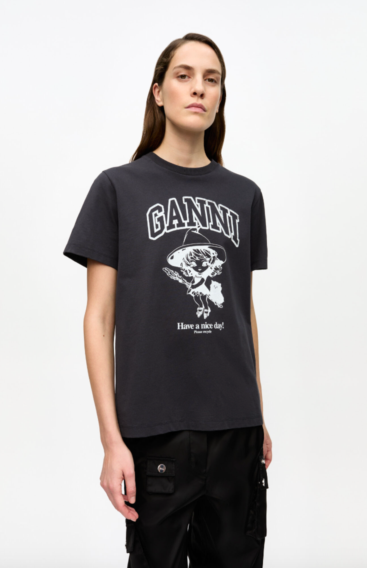 GANNI - T-shirt - Black - Witch Phantom