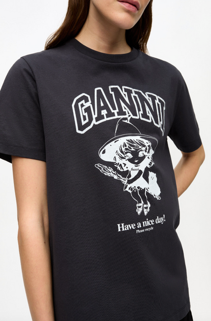 GANNI - T-shirt - Black - Witch Phantom