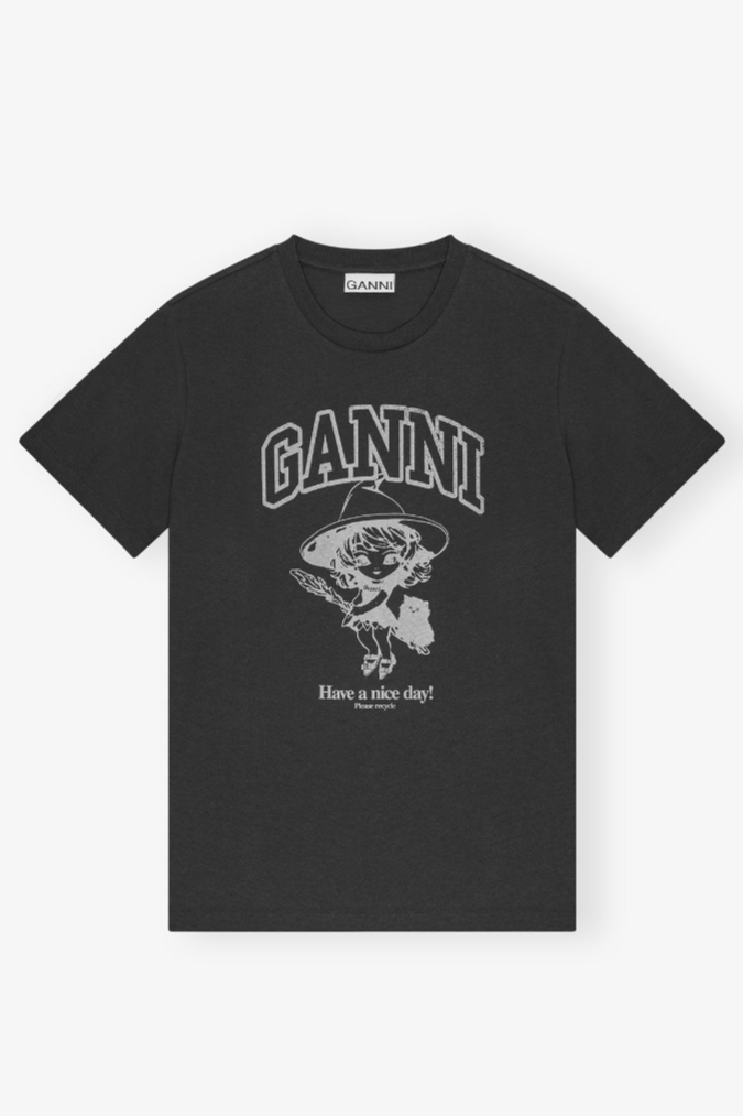 GANNI - T-shirt - Black - Witch Phantom