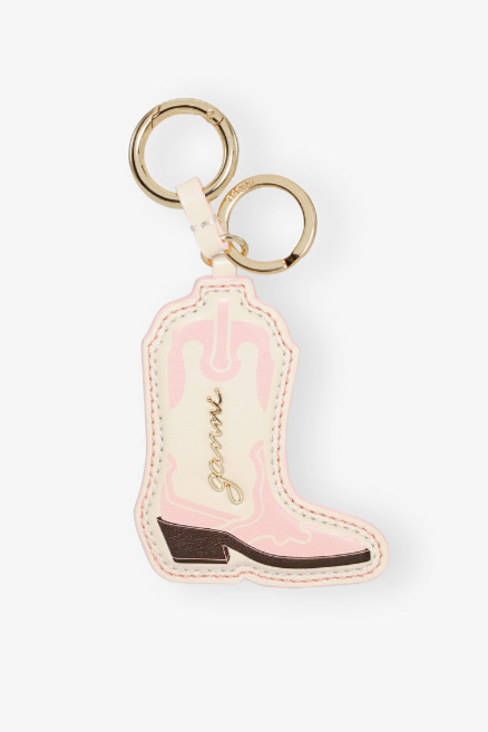 GANNI - Nøglering - Pink Western Boot Keyring