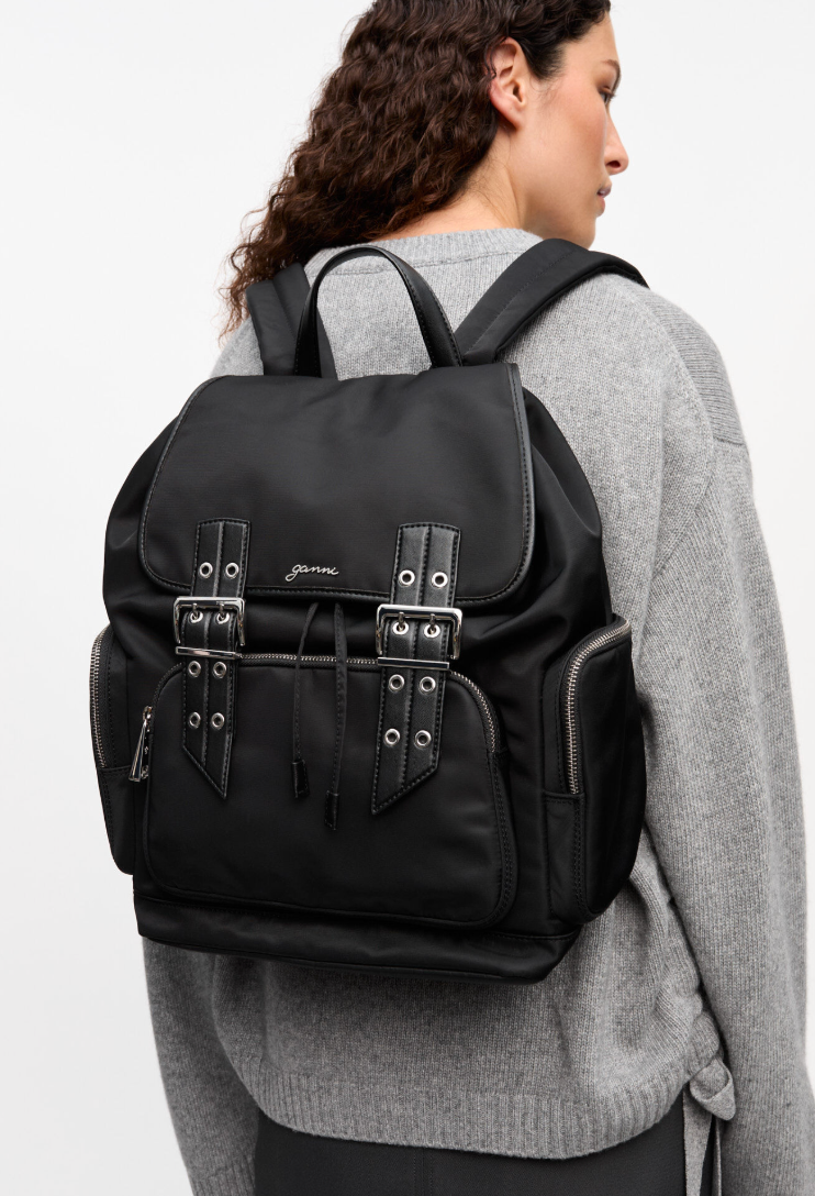 GANNI - Taske - Black - Bucky backpack