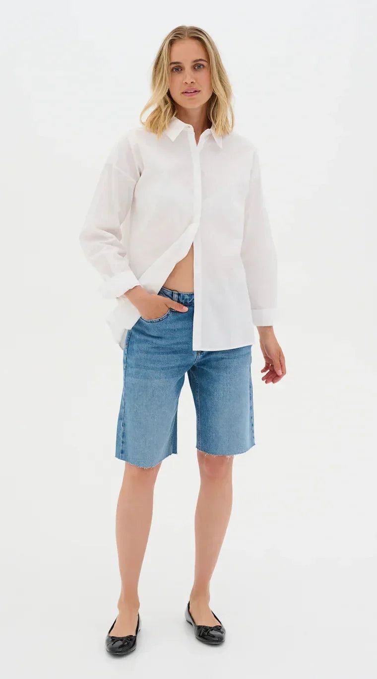 My Essential Wardrobe - Long shorts - Light blue - LouisMW 139 - Stilkompagniet.dk