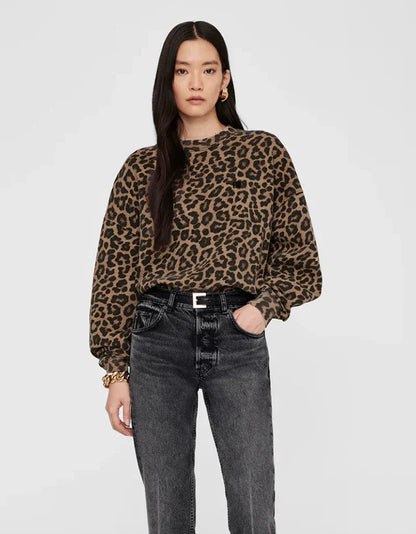 Anine Bing - Sweatshirt - Leopard - Miles - Stilkompagniet.dk