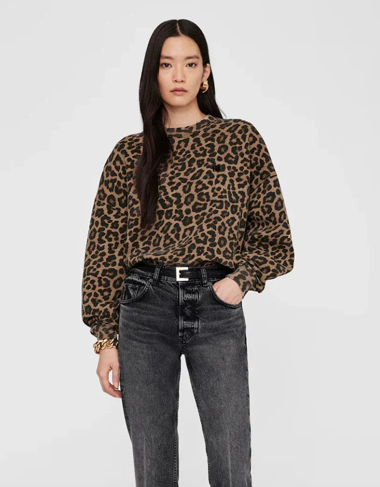 Anine Bing - Sweatshirt - Leopard - Miles - Stilkompagniet.dk
