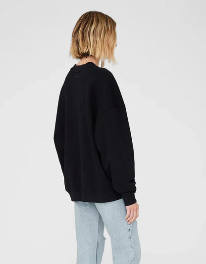 Anine Bing - Sweatshirt - Black - Miles Letterman - Stilkompagniet.dk