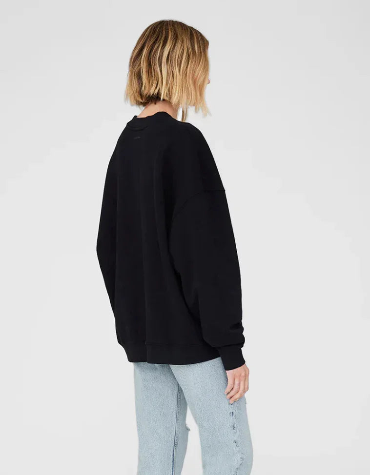 Anine Bing - Sweatshirt - Black - Miles Letterman - Stilkompagniet.dk