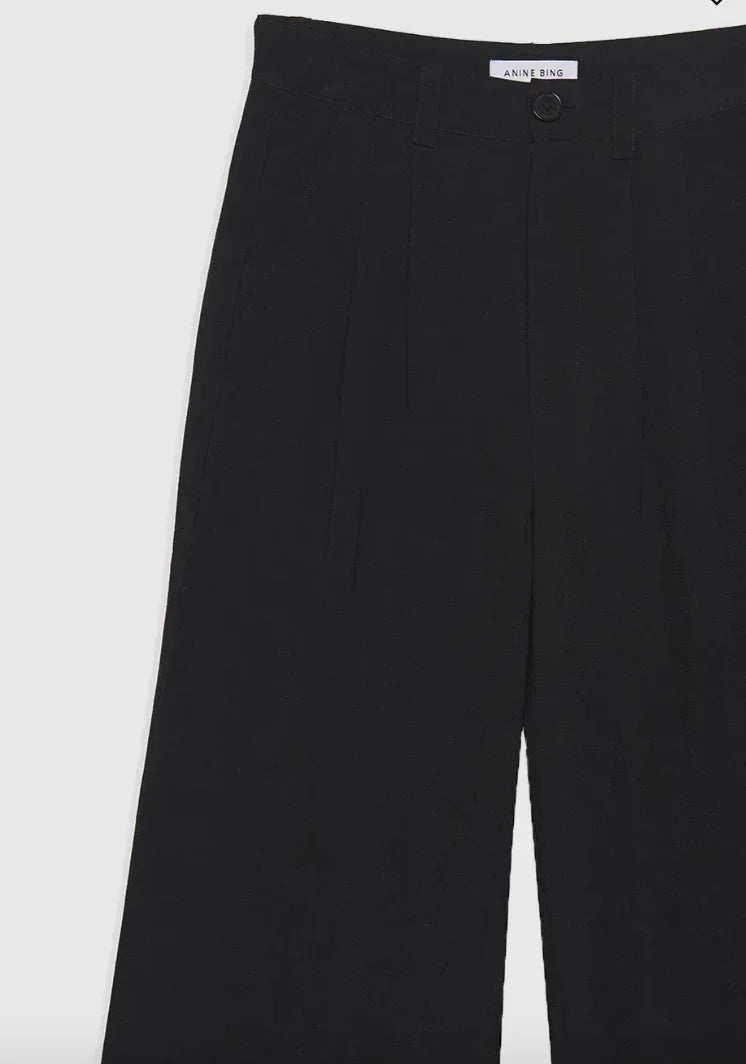 Anine Bing - Bukser - Black Linen blend - Carrie