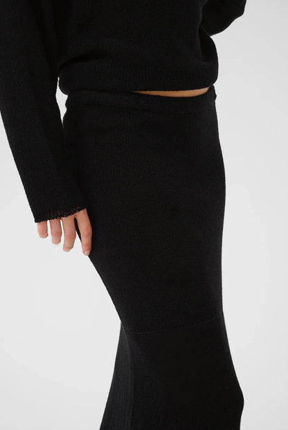 My Essentail Wardrobe - Nederdel - Black - Diva knit - Stilkompagniet.dk