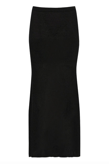 My Essentail Wardrobe - Nederdel - Black - Diva knit - Stilkompagniet.dk