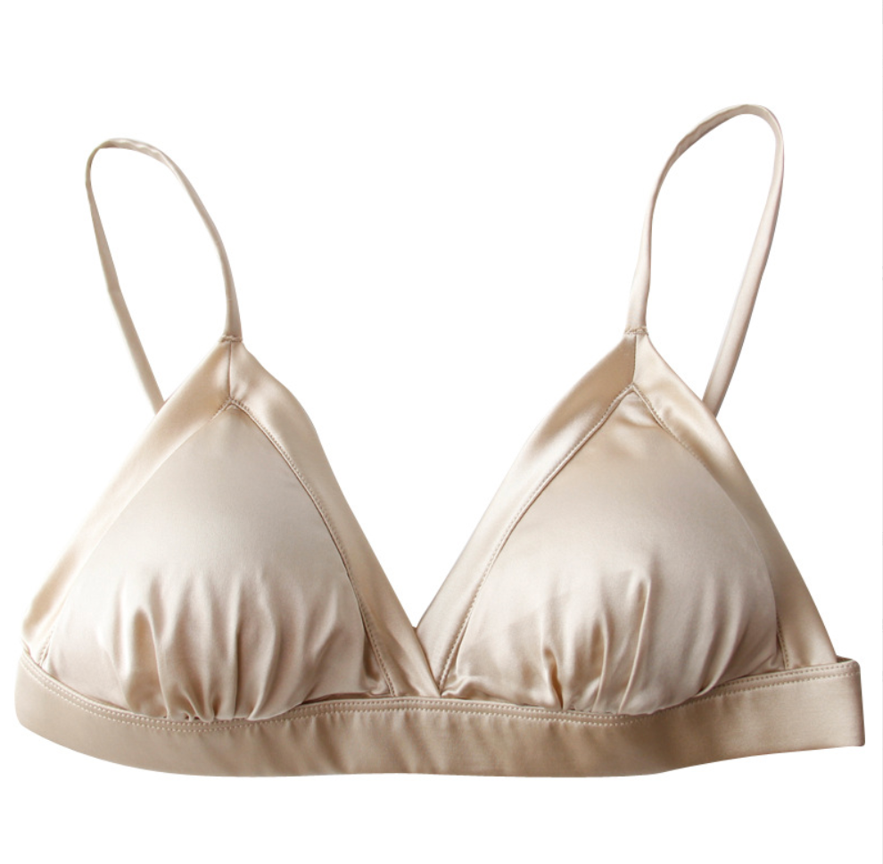 The Collection - Bh - 100% Mulberry silk - Champaign - Lisa ( BEMÆRK str m/l er i preorder til uge 21)