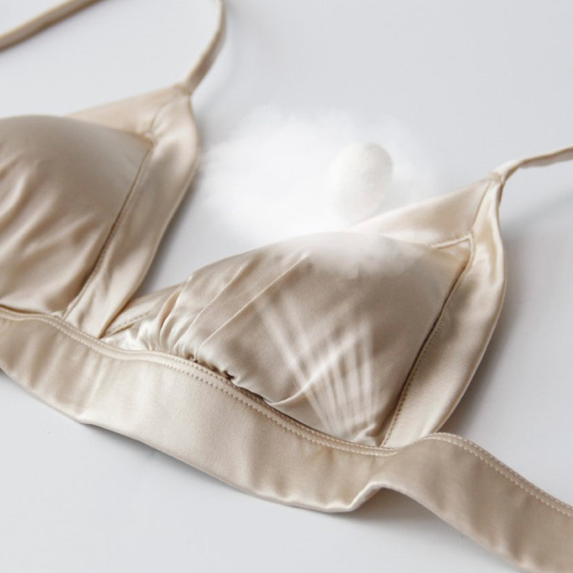 The Collection - Bh - 100% Mulberry silk - Champaign - Lisa ( BEMÆRK str m/l er i preorder til uge 21)