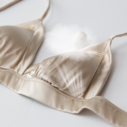 The Collection - Bh - 100% Mulberry silk - Champaign - Lisa ( BEMÆRK str m/l er i preorder til uge 21)