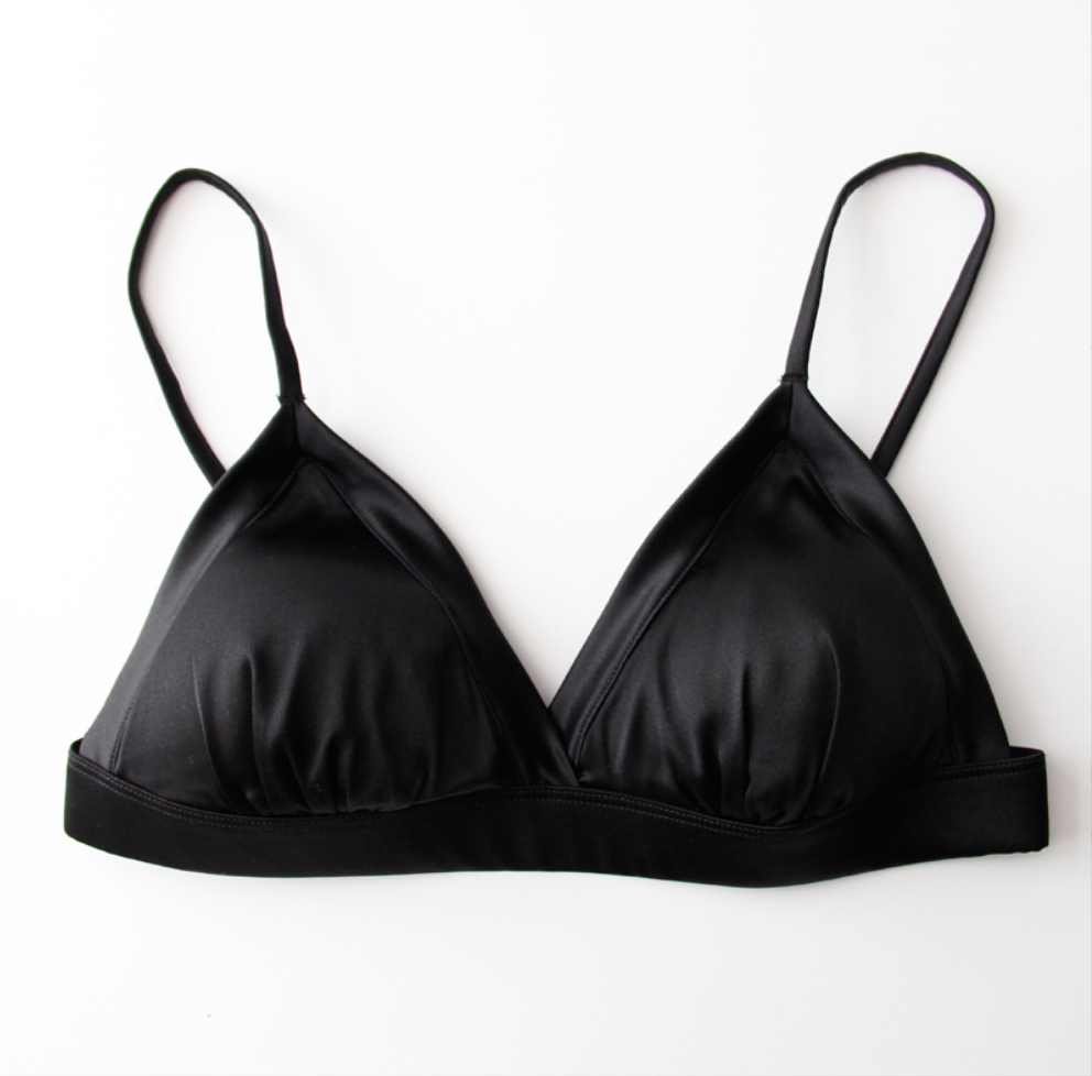 The Collection - Bh - 100% Mulberry silk - Black - Lisa (BEMÆRK str m/l er i preorder til uge 21)