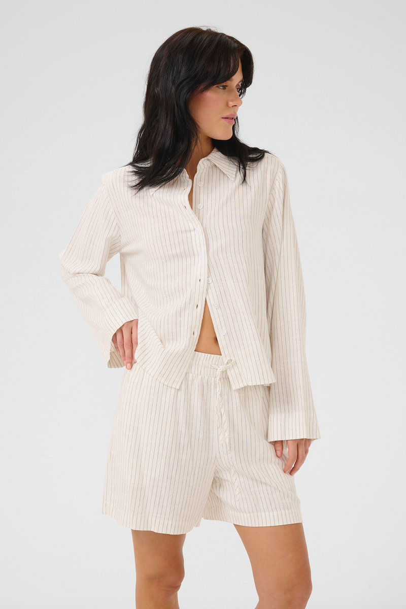 My Essential Wardrobe - Skjorte - Snow White W. Stripe - Jannie