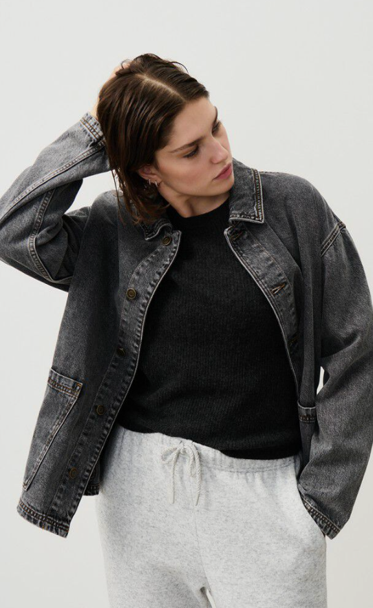 American Vintage - Jakke - Grey Denim - Yopday