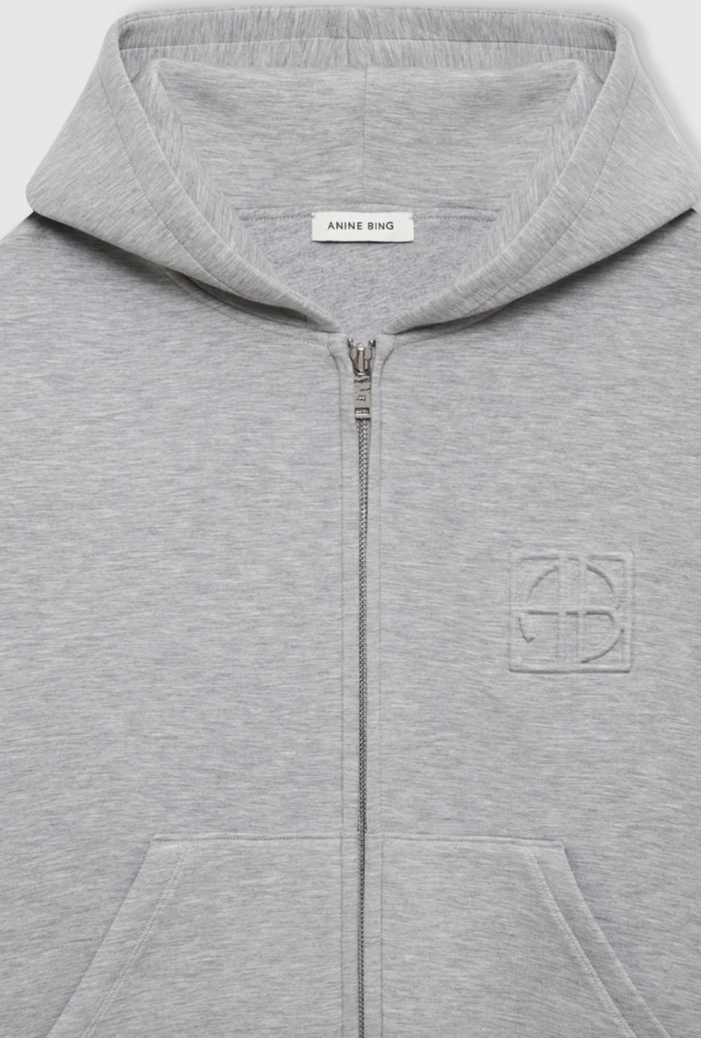 Anine Bing - Hoodie - Grey - Bond Zip Up