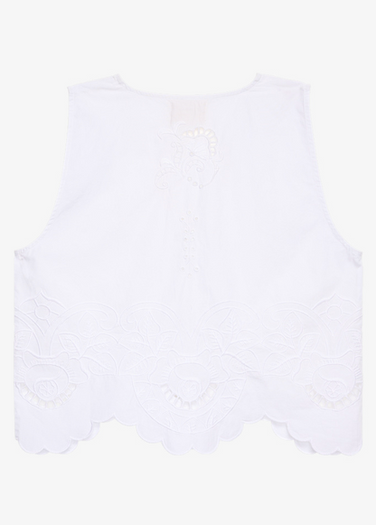 Sissel Edelbo - Top - Hvid broderi anglaise - Celestine sss
