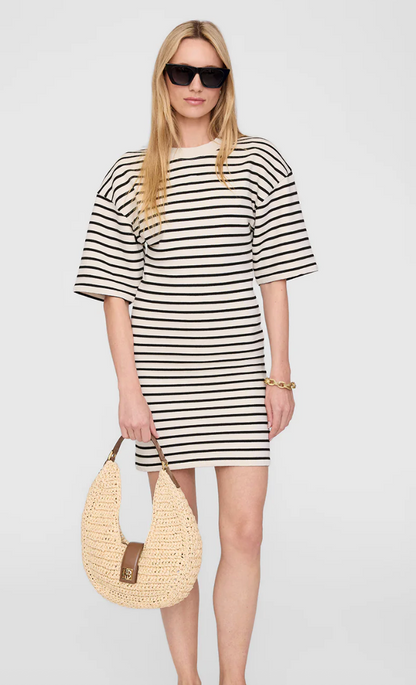 Anine Bing - Kjole - Black stripe french terry - Mona