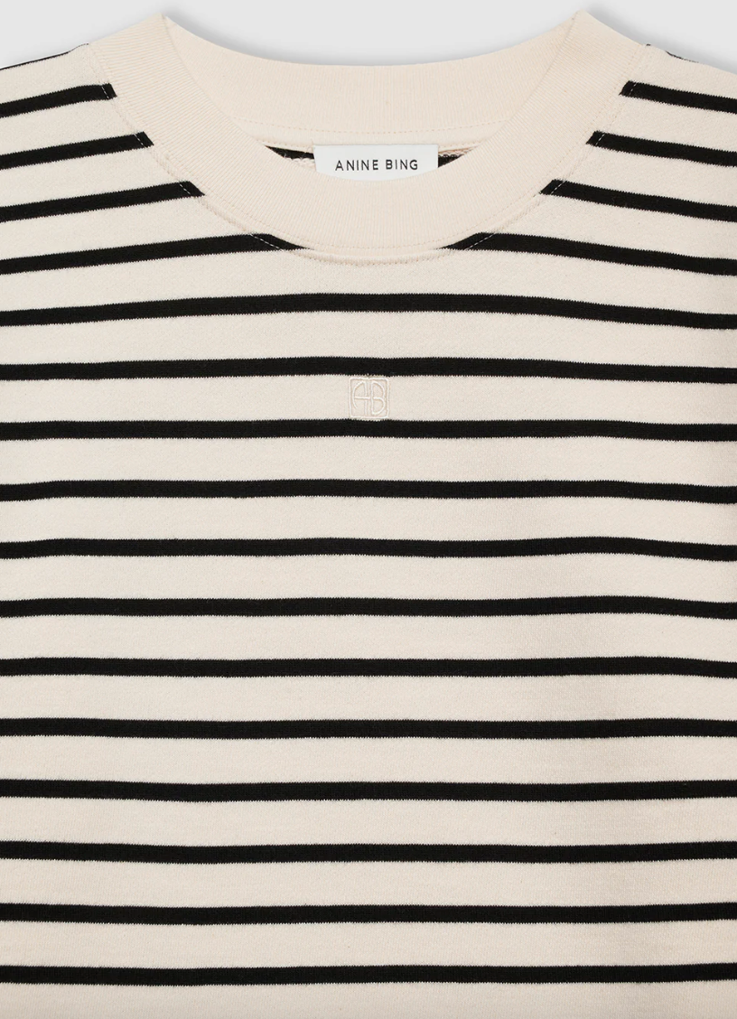 Anine Bing - Kjole - Black stripe french terry - Mona