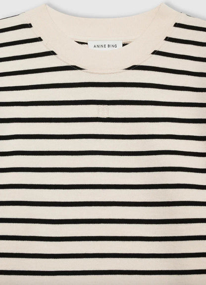 Anine Bing - Kjole - Black stripe french terry - Mona - Stilkompagniet.dk