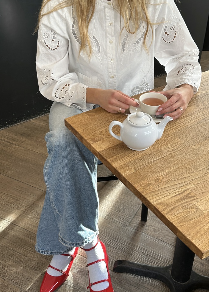 Sissel Edelbo - Skjorte - Hvis broderi anglaise - Cecilie