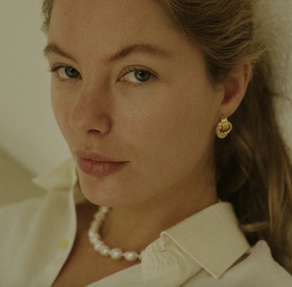 Anni Lu - Øreringe - Gold - Triplet