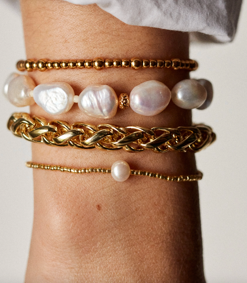Anni Lu - Armbånd - Gold - Big stellar pearly