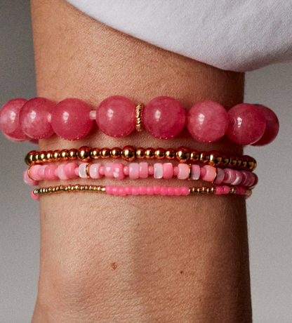 Anni Lu - Armbånd - Pink - Ball bracelet bubblegum