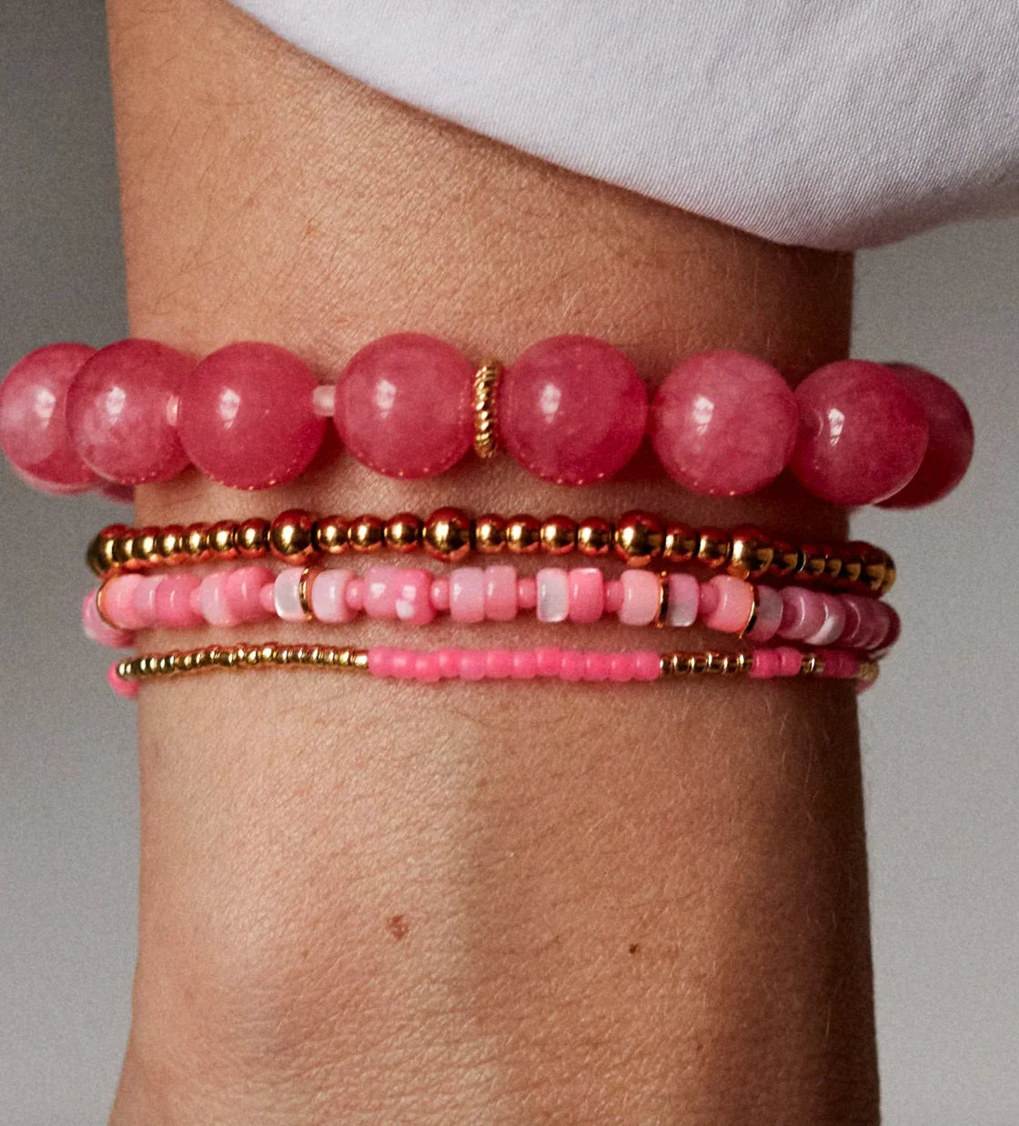 Anni Lu - Armbånd - Pink - Ball bracelet bubblegum