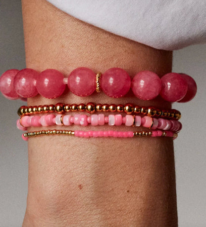 Anni Lu - Armbånd - Pink - Ball bracelet bubblegum