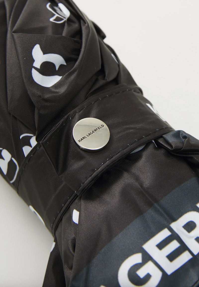 Karl Lagerfeld - Paraply - Black - Ikon AOP small
