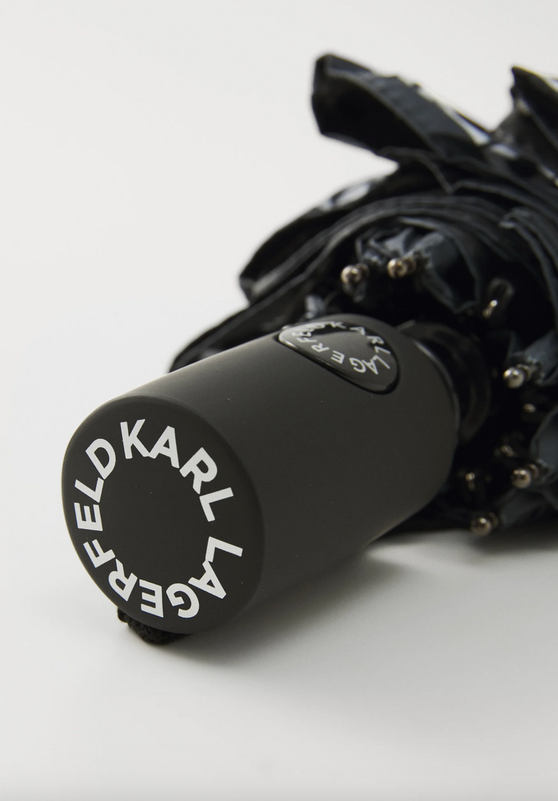 Karl Lagerfeld - Paraply - Black - Ikon AOP small