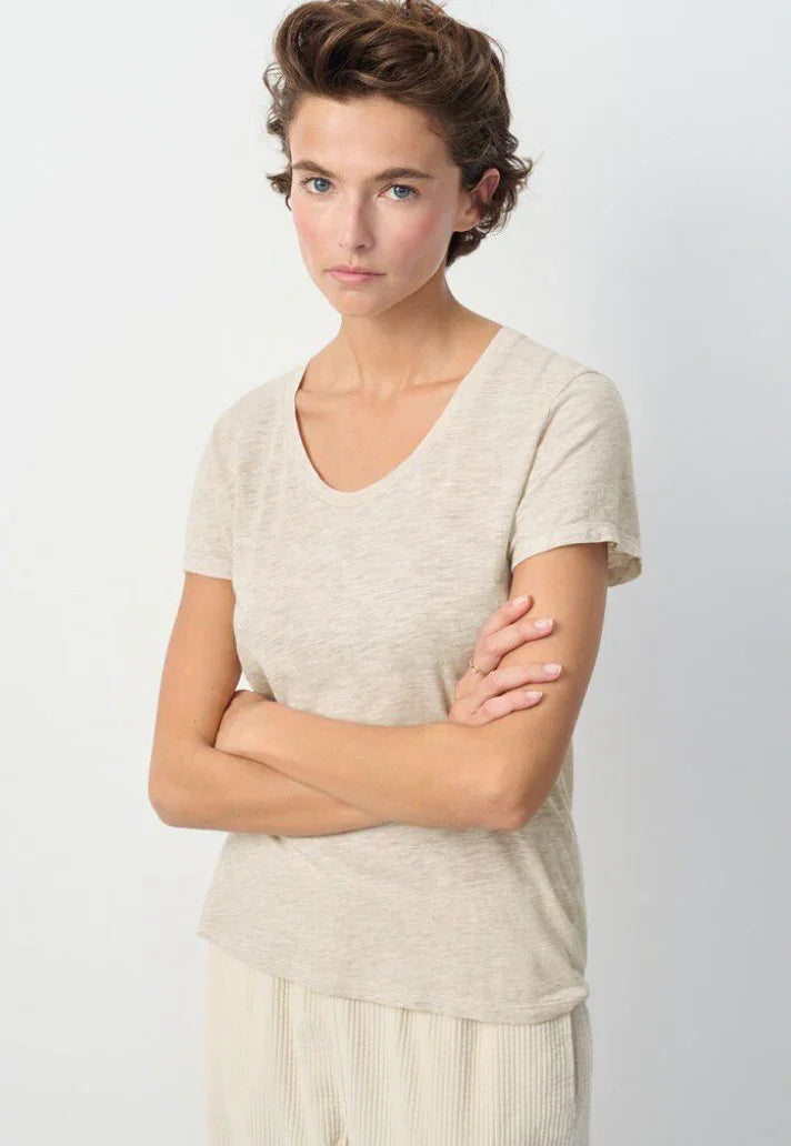 American Vintage - T-shirt - Creme Chine - Jacksonville - Stilkompagniet.dk