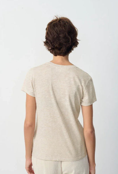 American Vintage - T-shirt - Creme Chine - Jacksonville - Stilkompagniet.dk