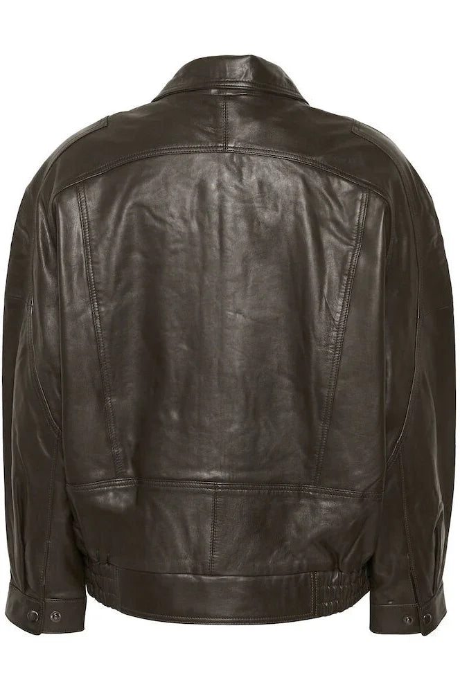 My Essential Wardrobe - Læderjakke - Delicioso Brown - Akela - Stilkompagniet.dk