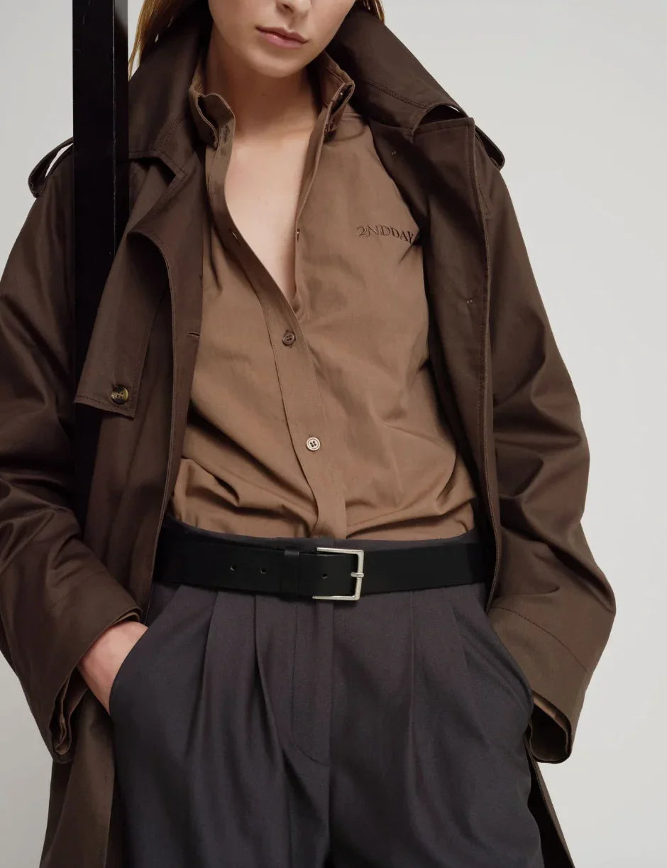 2NDDAY - Skjorte - Walnut - Clarome - Stilkompagniet.dk