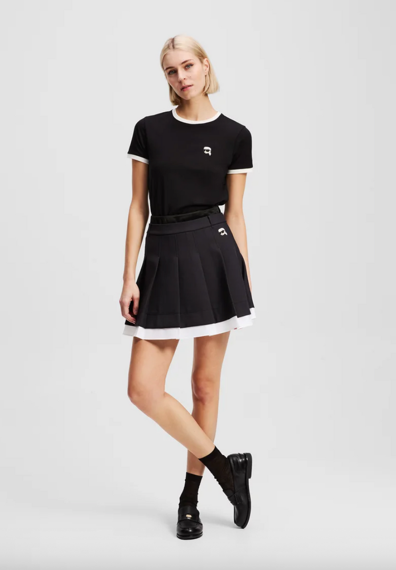 Karl Lagerfeld - Nederdel - Sort - Mini pleated skirt