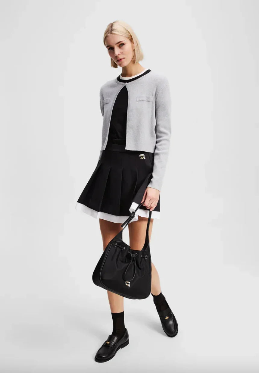 Karl Lagerfeld - Nederdel - Sort - Mini pleated skirt - Stilkompagniet.dk