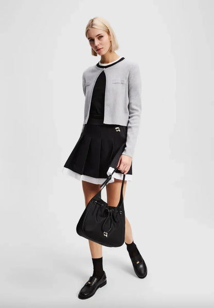 Karl Lagerfeld - Nederdel - Sort - Mini pleated skirt - Stilkompagniet.dk