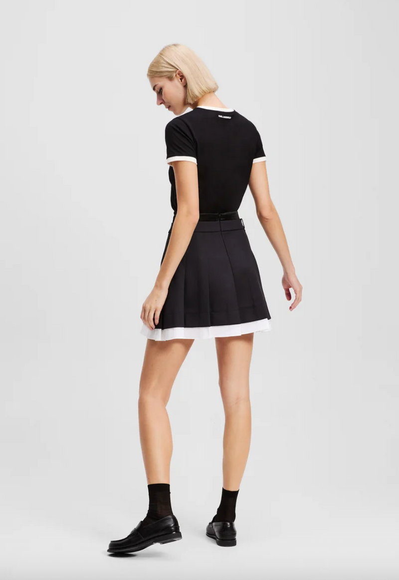 Karl Lagerfeld - Nederdel - Sort - Mini pleated skirt