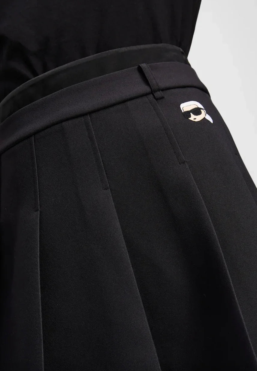 Karl Lagerfeld - Nederdel - Sort - Mini pleated skirt - Stilkompagniet.dk