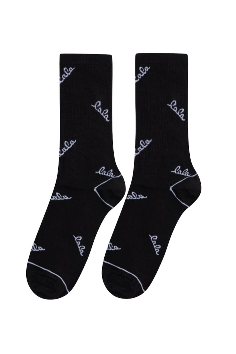 LALA BERLIN - Strømper - Black/White - Sanira Cotton Blend sss