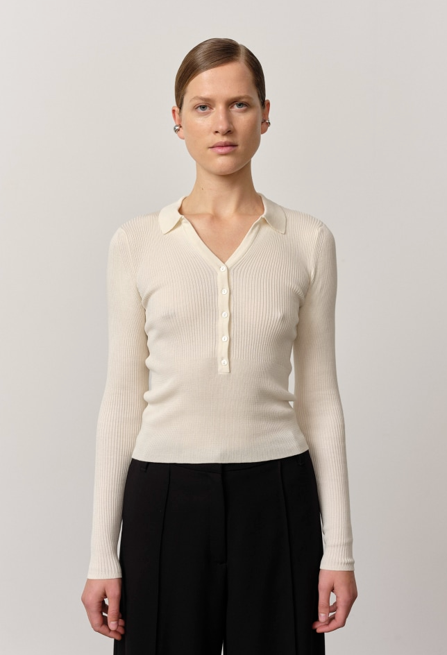 Herskind - Polo strik - Off White - Finn