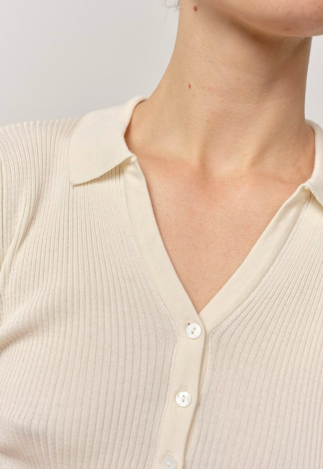 Herskind - Polo strik - Off White - Finn